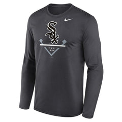 Chicago White Sox Icon Legend Performance Long Sleeve T-Shirt Anthracite | Nike