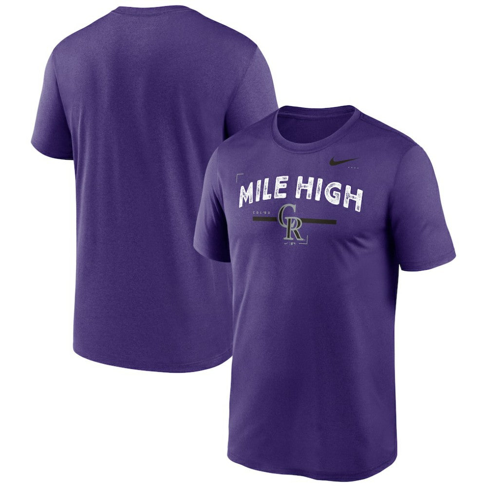 Colorado Rockies Local Legend Practice Performace T-Shirt Purple | Nike