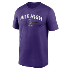 Colorado Rockies Local Legend Practice Performace T-Shirt Purple | Nike