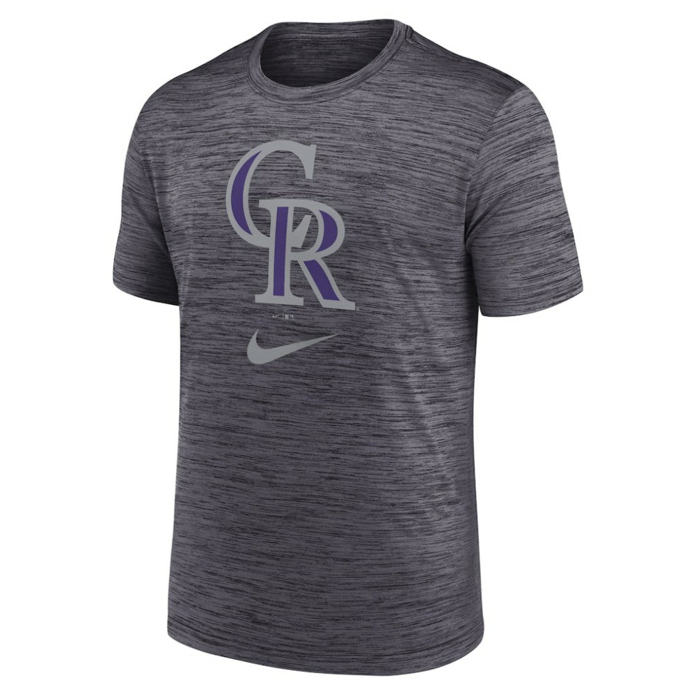 Colorado Rockies Logo Velocity Performance T-Shirt Black | Nike