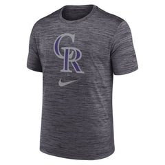 Colorado Rockies Logo Velocity Performance T-Shirt Black | Nike