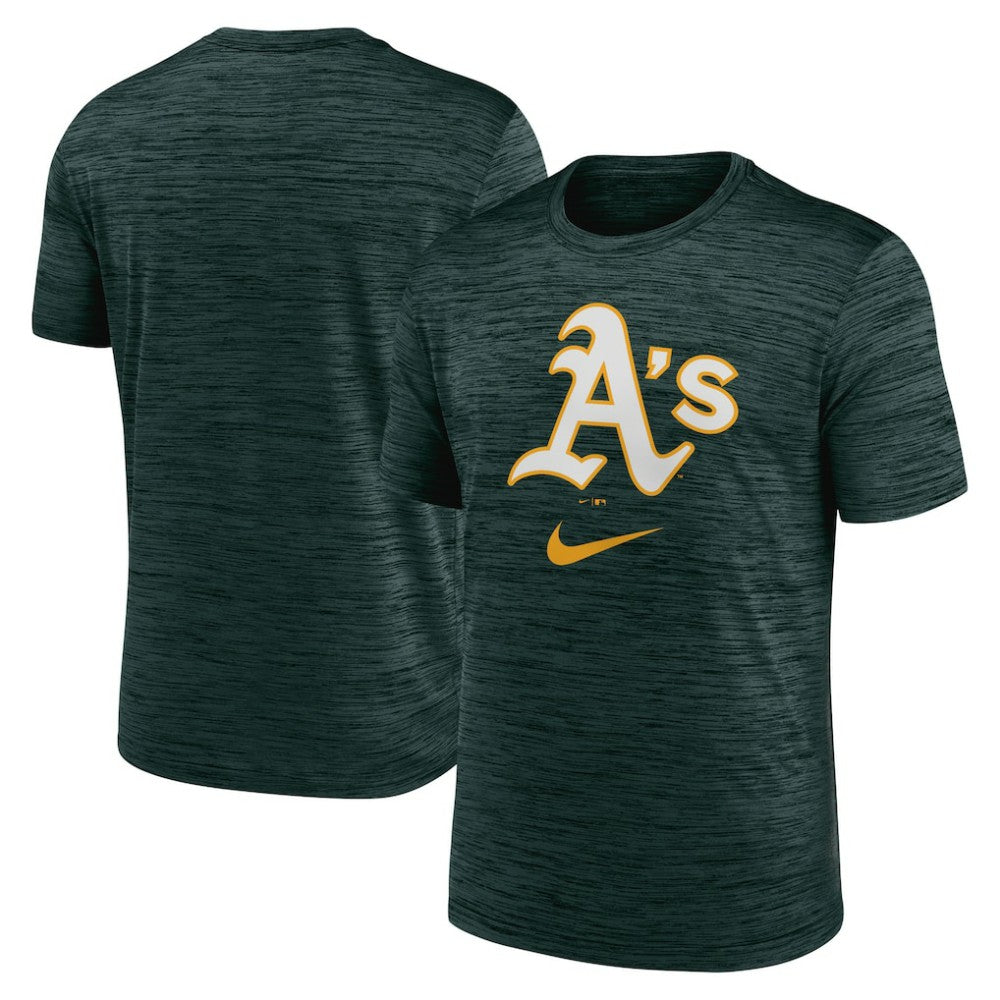 Athletics Logo Velocity Performance T-Shirt Green | Nike