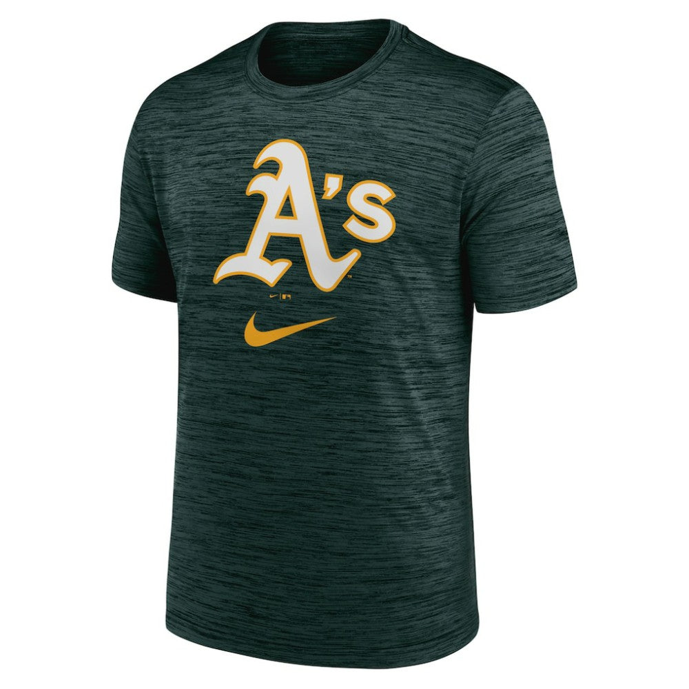 Athletics Logo Velocity Performance T-Shirt Green | Nike