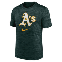 Athletics Logo Velocity Performance T-Shirt Green | Nike