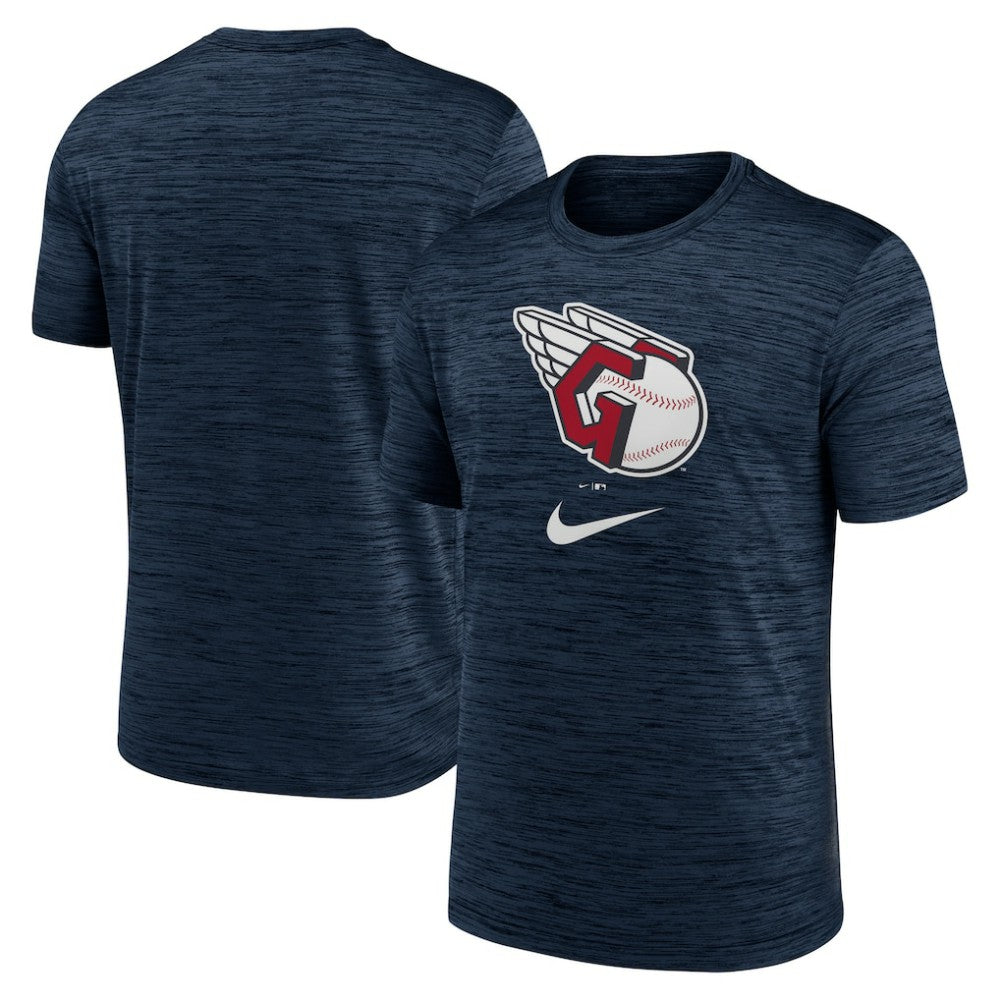 Cleveland Guardians Logo Velocity Performance T-Shirt Navy | Nike