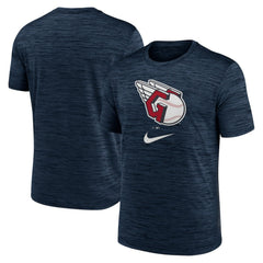 Cleveland Guardians Logo Velocity Performance T-Shirt Navy | Nike