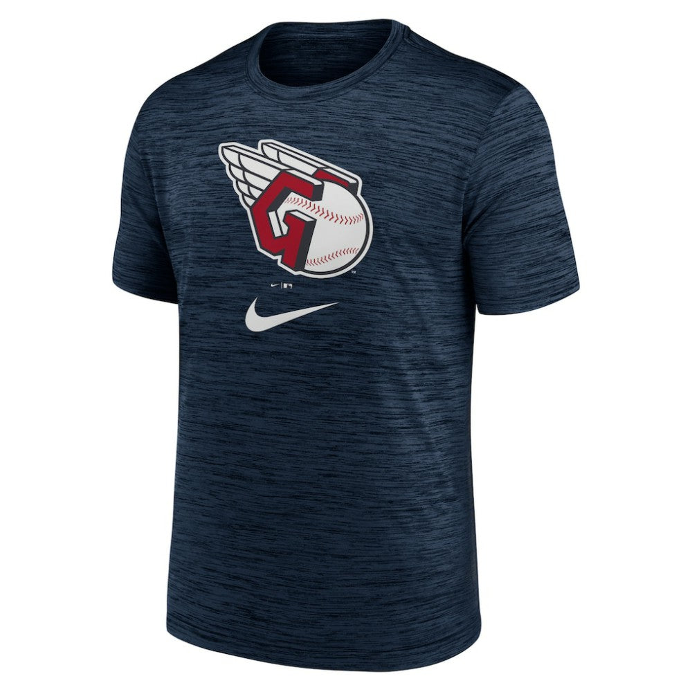 Cleveland Guardians Logo Velocity Performance T-Shirt Navy | Nike