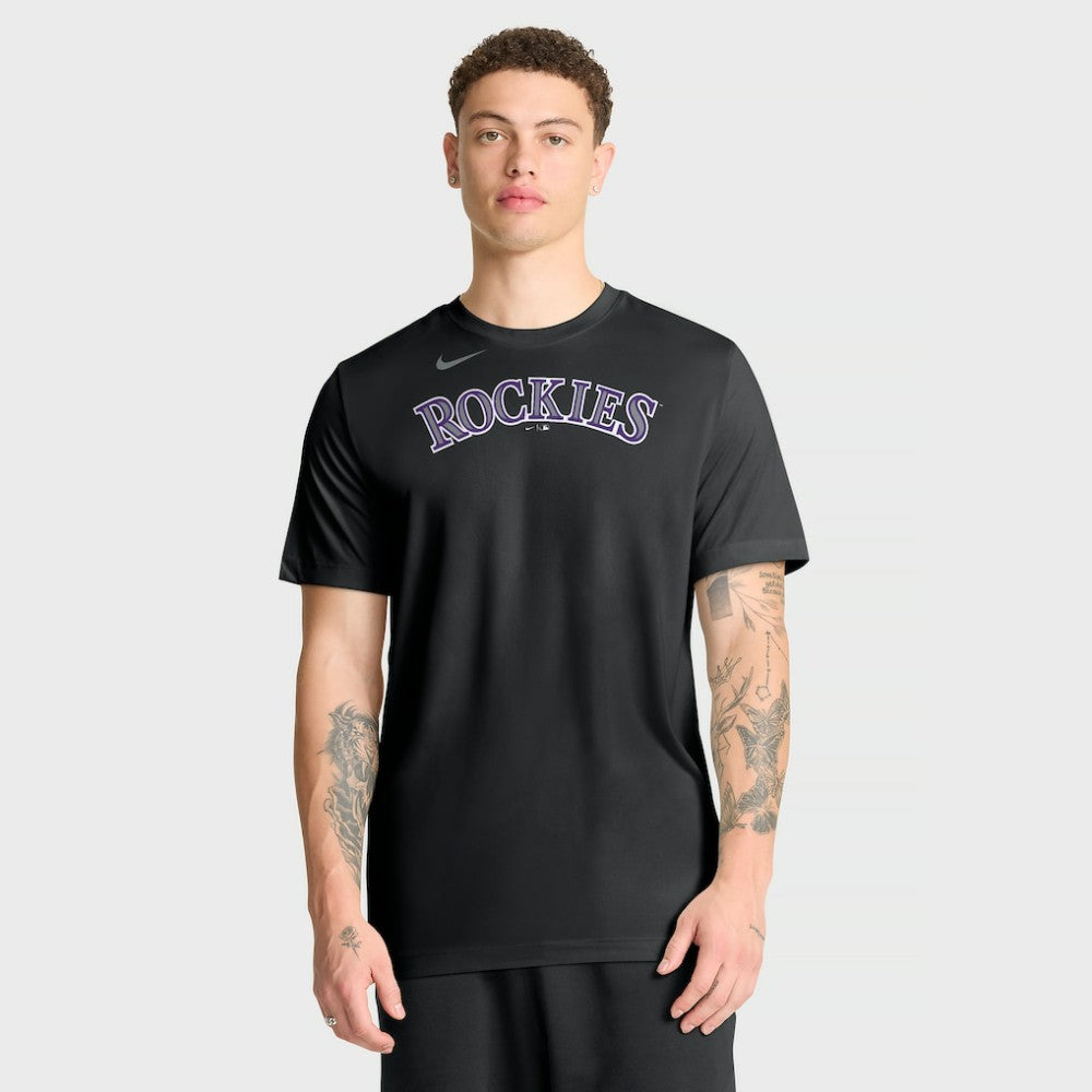 Colorado Rockies New Legend Wordmark Dri-FIT T-Shirt Black | Nike