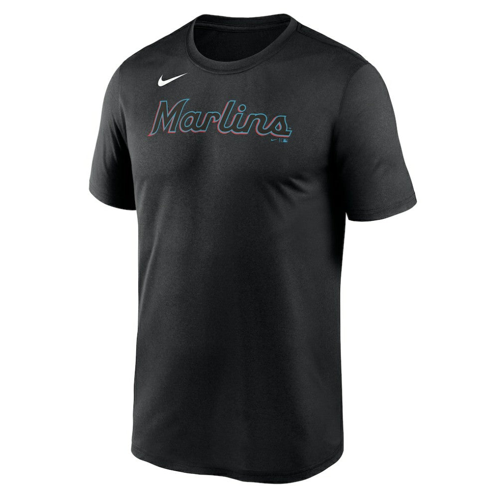 Miami Marlins New Legend Wordmark Dri-FIT T-Shirt Black | Nike