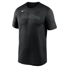 Miami Marlins New Legend Wordmark Dri-FIT T-Shirt Black | Nike