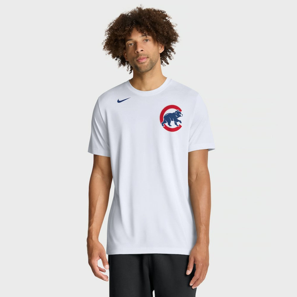Chicago Cubs New Legend Wordmark Dri-FIT T-Shirt White | Nike