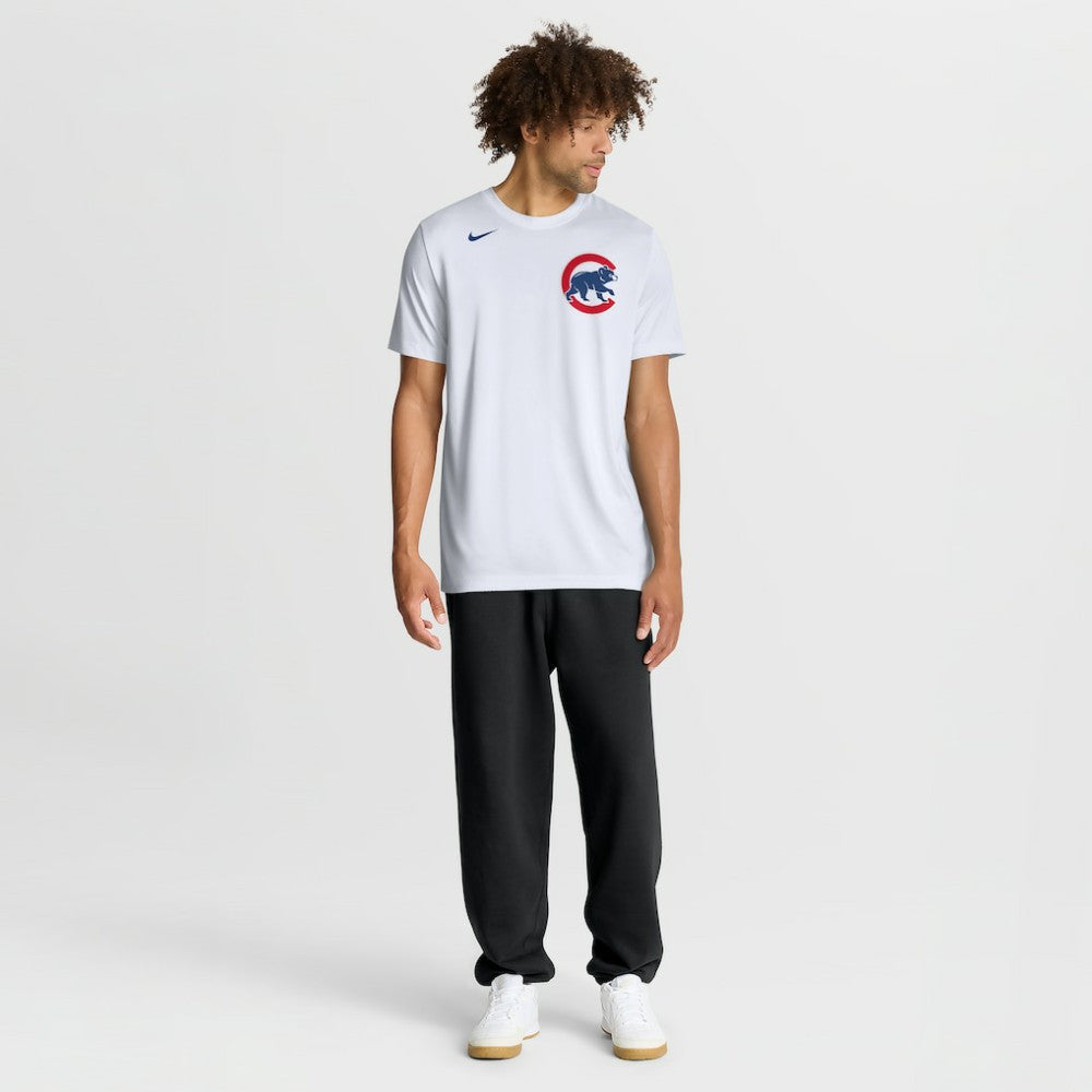 Chicago Cubs New Legend Wordmark Dri-FIT T-Shirt White | Nike