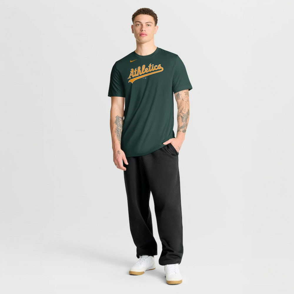 Athletics New Legend Wordmark Dri-FIT T-Shirt Green | Nike