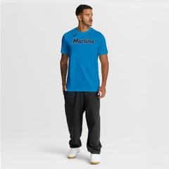 Miami Marlins New Legend Wordmark Dri-FIT T-Shirt Light Blue | Nike