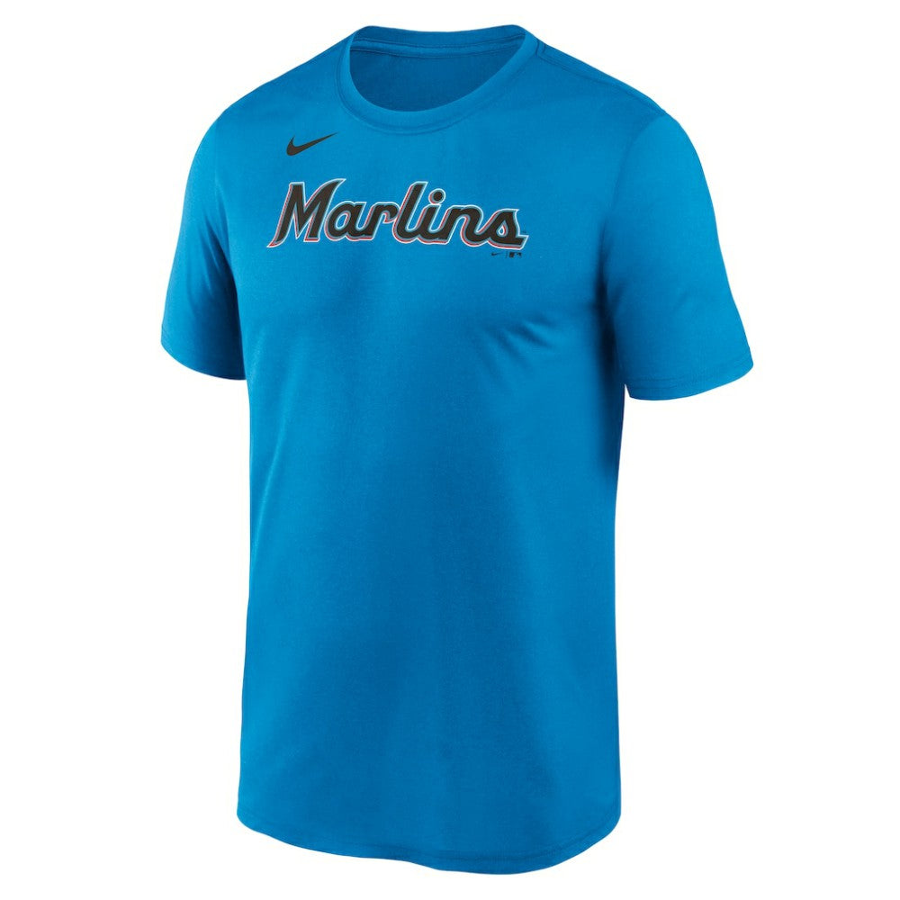 Miami Marlins New Legend Wordmark Dri-FIT T-Shirt Light Blue | Nike