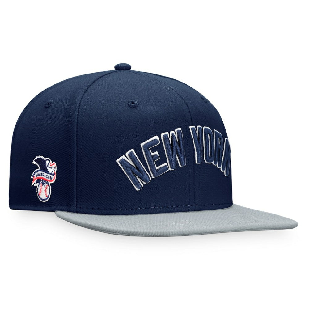 New York Yankees Fundamental Two-Tone Fitted Hat Navy/Gray