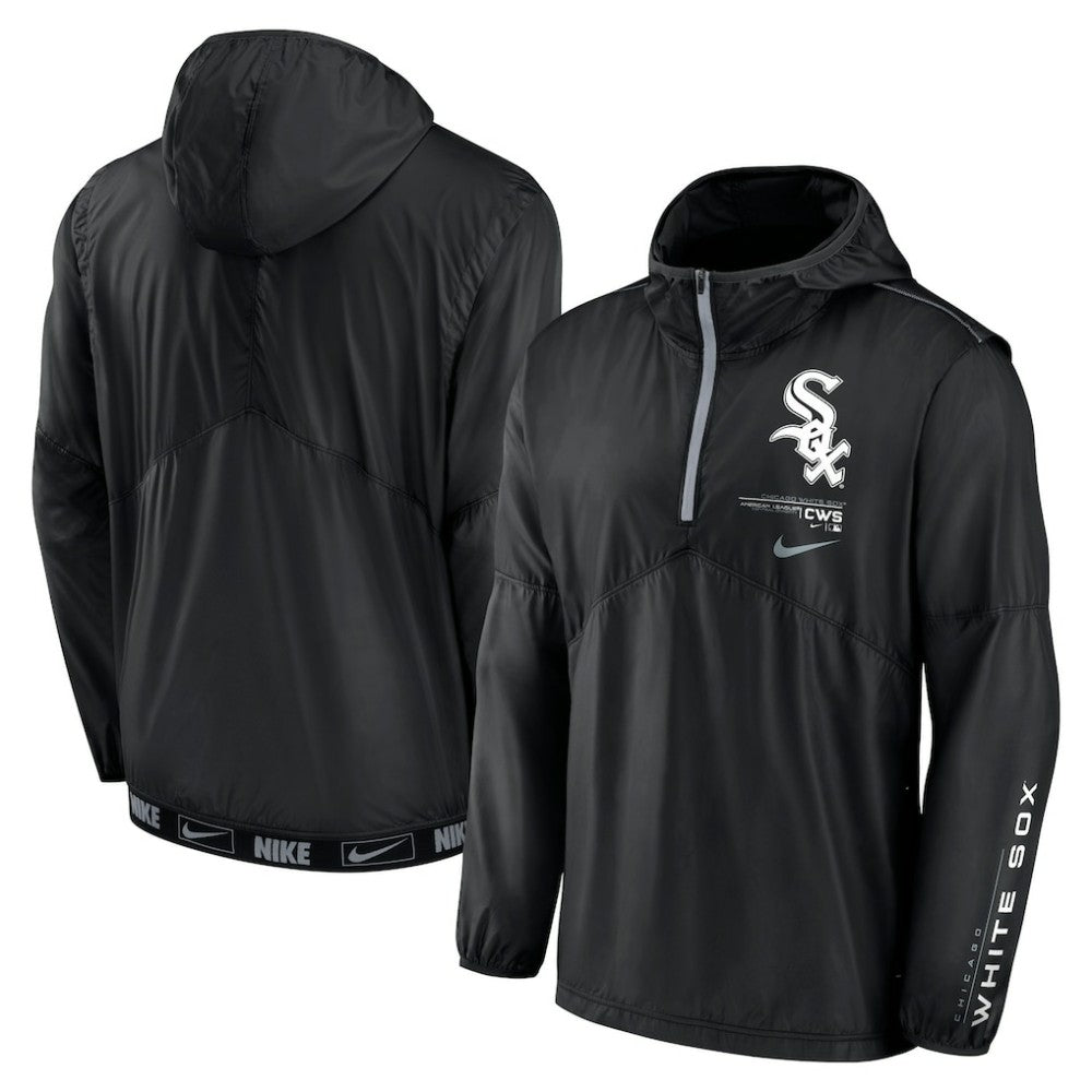 Chicago White Sox Authentic Night Game Performance Half-Zip Windbreaker Black | Nike