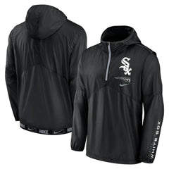 Chicago White Sox Authentic Night Game Performance Half-Zip Windbreaker Black | Nike