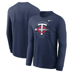 Minnesota Twins Over Arch Performance Long Sleeve T-Shirt Navy | Nike