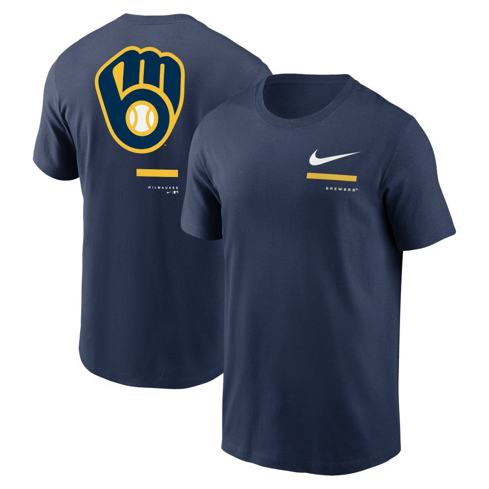 Milwaukee Brewers Over the Shoulder T-Shirt Navy | Nike