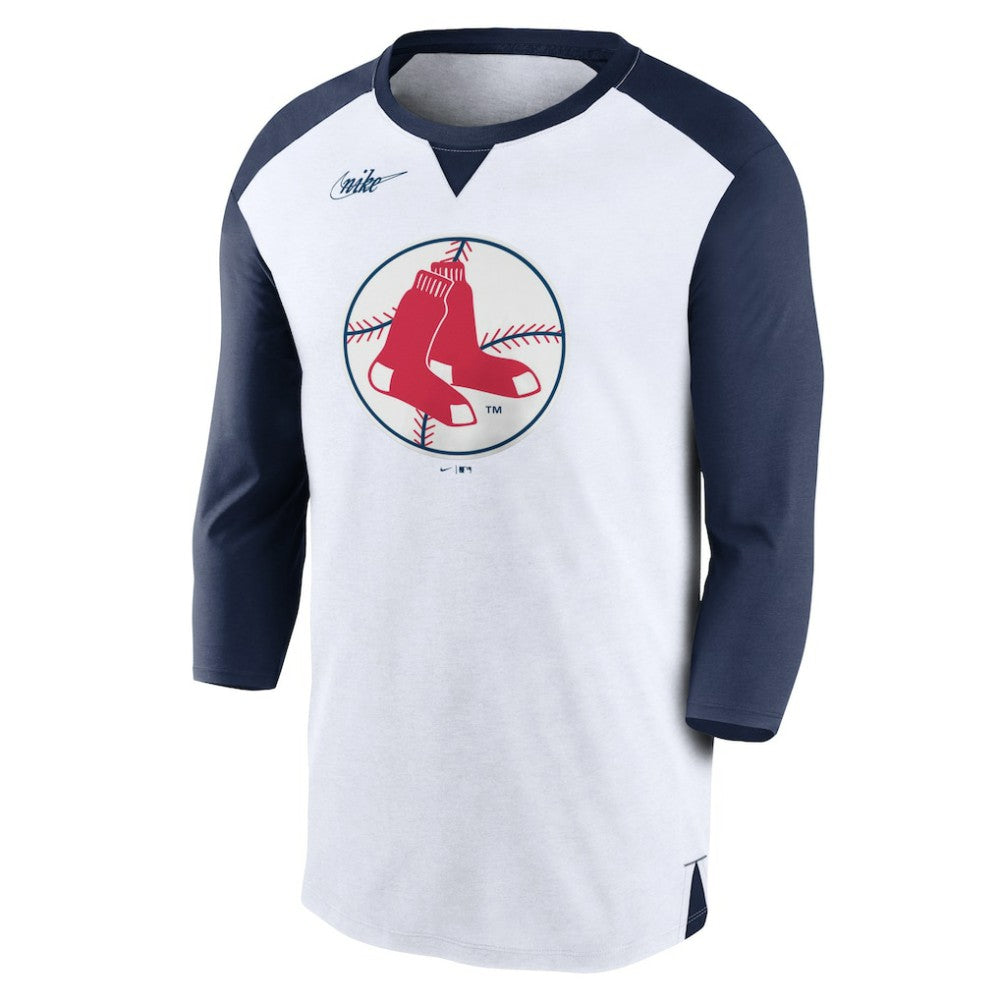 Boston Red Sox Rewind 3/4-Sleeve T-Shirt White/Navy | Nike