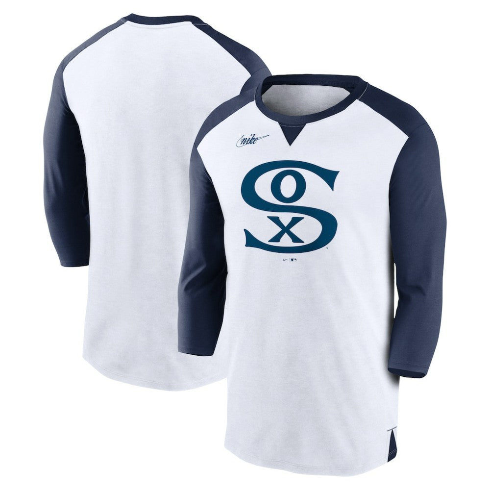 Chicago White Sox Rewind 3/4-Sleeve T-Shirt White/Navy | Nike