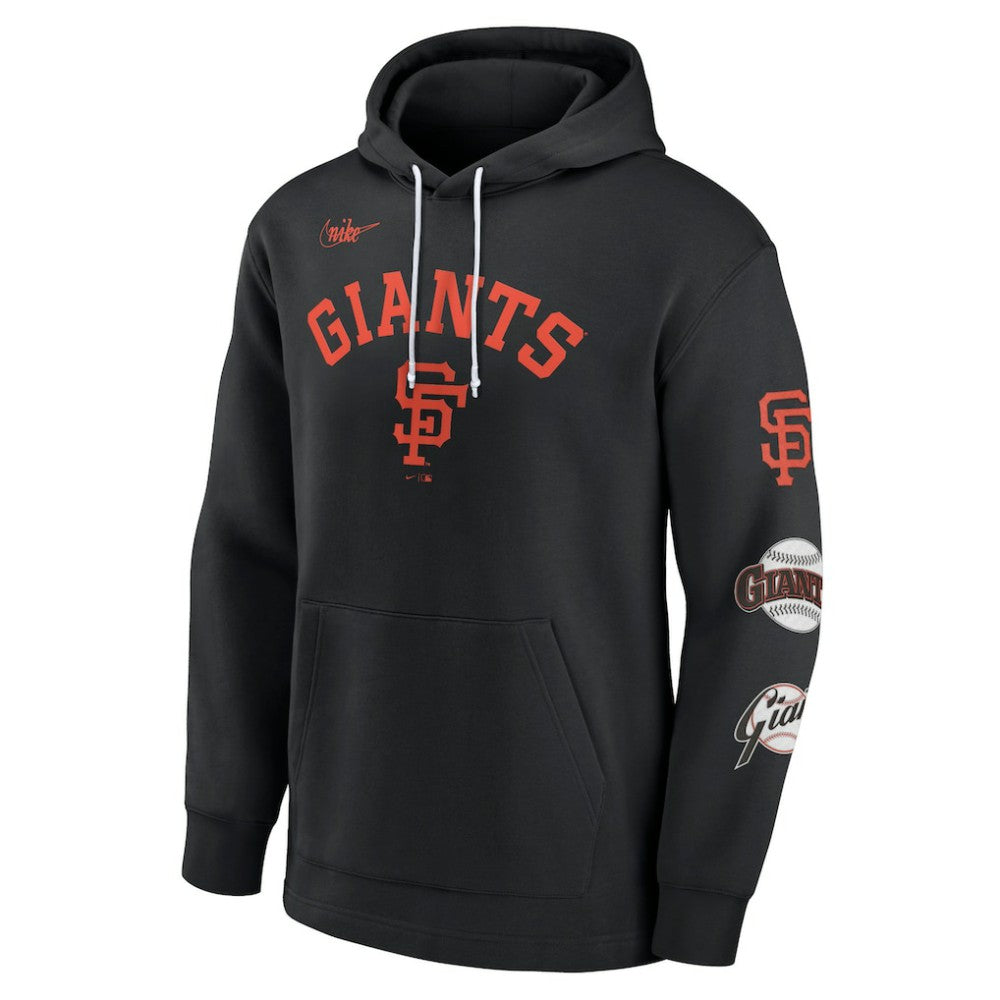 San Francisco Giants Rewind Lefty Pullover Hoodie Black | Nike