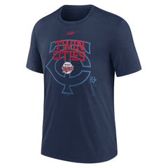 Minnesota Twins Rewind Retro Tri-Blend T-Shirt Navy | Nike