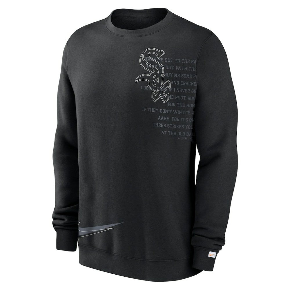 Chicago White Sox Statement Ball Game Fleece Pullover Sweatshirt Black | Nike