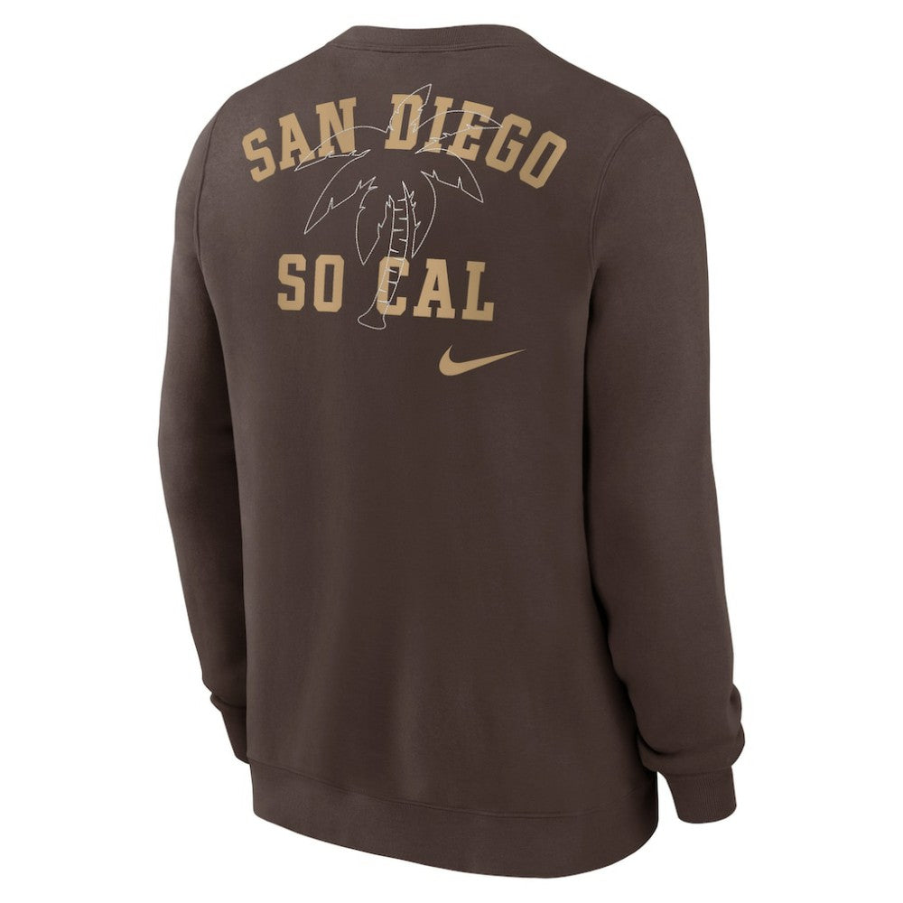 San Diego Padres Statement Ball Game Fleece Pullover Sweatshirt Brown | Nike