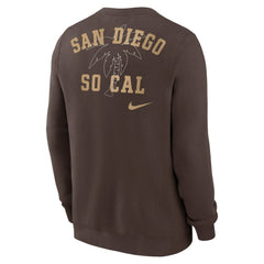 San Diego Padres Statement Ball Game Fleece Pullover Sweatshirt Brown | Nike