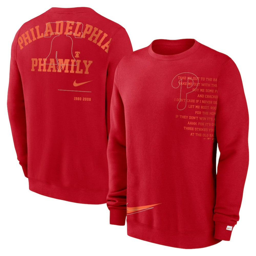 Philadelphia Phillies Statement Ball Game Fleece Pullover Sweatshirt Red | Nike