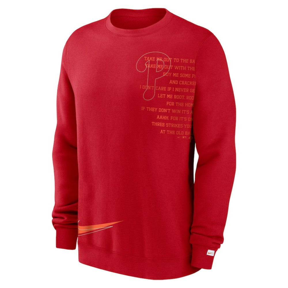 Philadelphia Phillies Statement Ball Game Fleece Pullover Sweatshirt Red | Nike