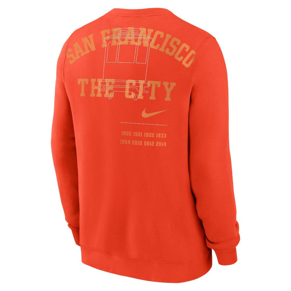 San Francisco Giants Statement Ball Game Fleece Pullover Sweatshirt Orange | Nike
