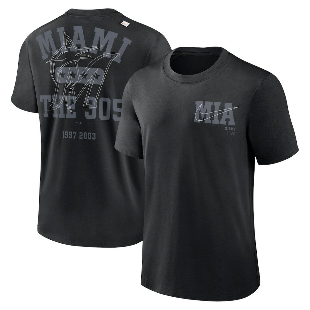 Miami Marlins Statement Game Over T-Shirt Black | Nike