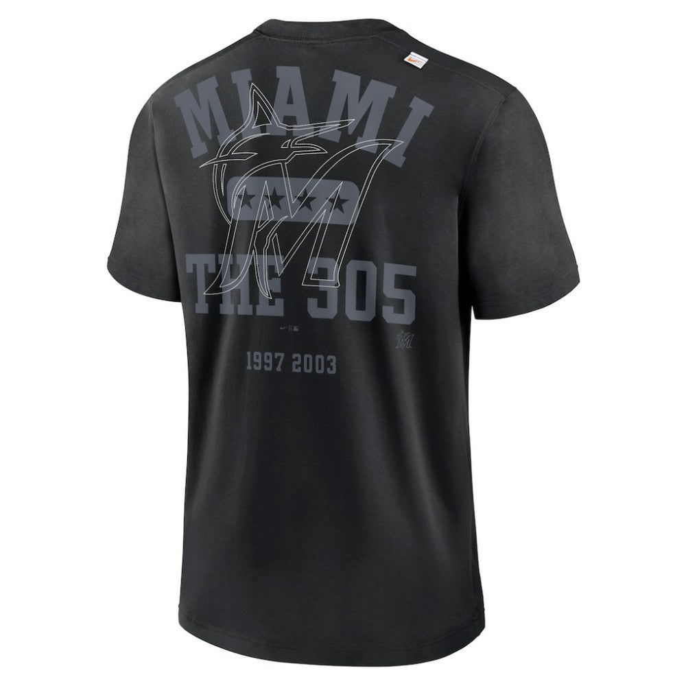 Miami Marlins Statement Game Over T-Shirt Black | Nike