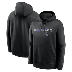 Colorado Rockies Swoosh NeighborHOOD Pullover Hoodie Black | Nike