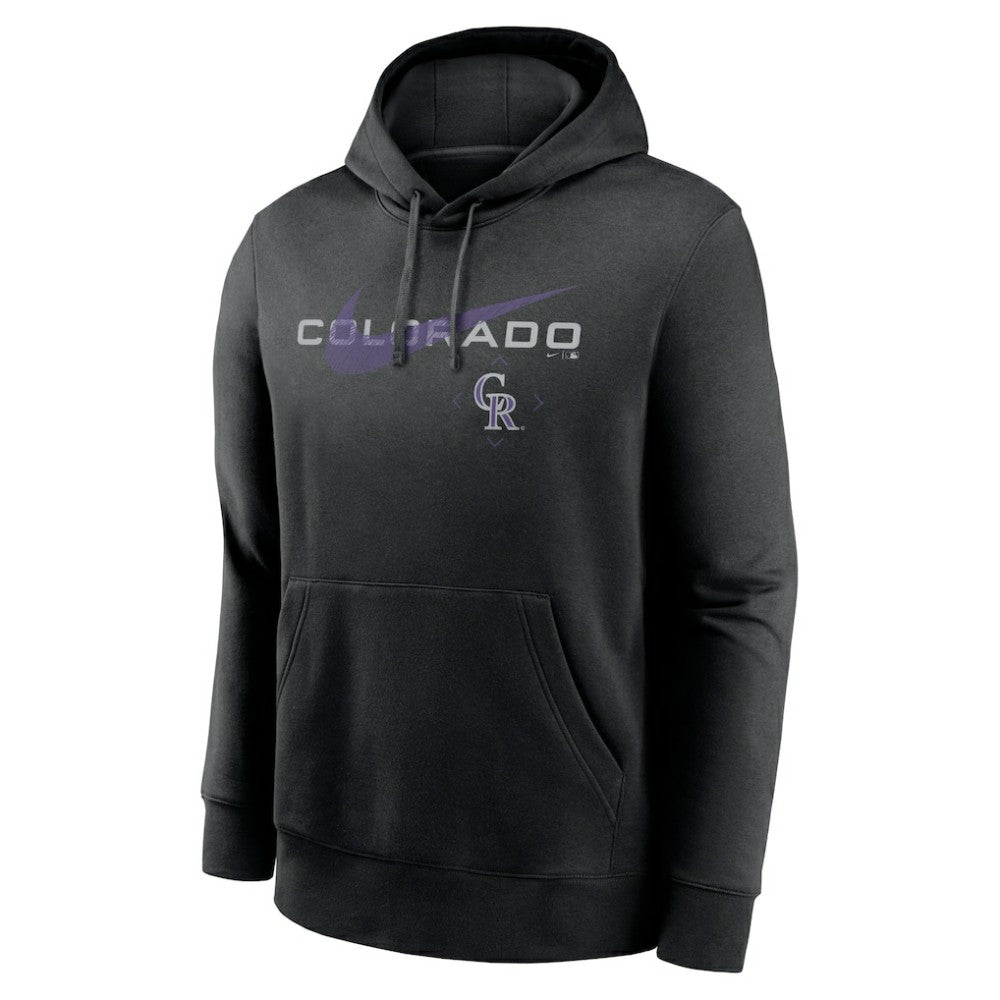 Colorado Rockies Swoosh NeighborHOOD Pullover Hoodie Black | Nike