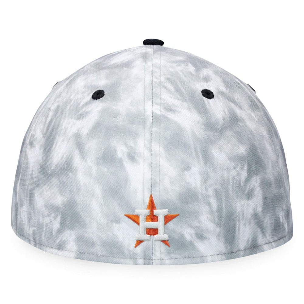 Houston Astros Smoke Dye Fitted Hat Black/White