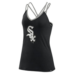 Chicago White Sox Women's Barrel It Up Cross Back V-Neck Tank Top Black