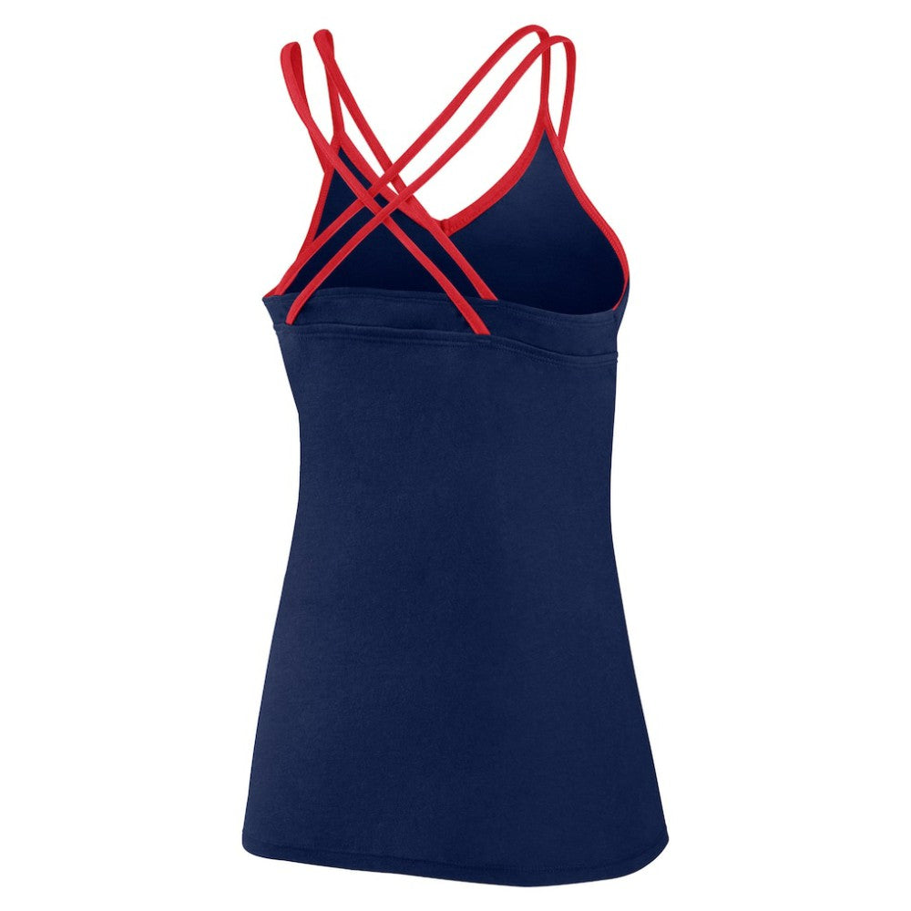 Boston Red Sox Women's Barrel It Up Cross Back V-Neck Tank Top Navy
