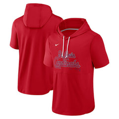 St. Louis Cardinals Springer Short Sleeve Team Pullover Hoodie Red | Nike