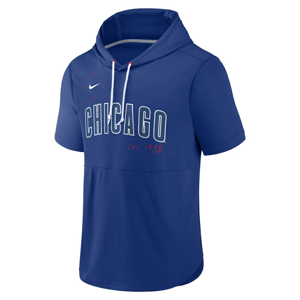 Chicago Cubs Springer Short Sleeve Team Pullover Hoodie Royal | Nike