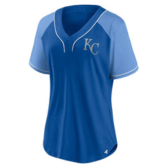 Kansas City Royals Women's Ultimate Style Raglan V-Neck T-Shirt Royal