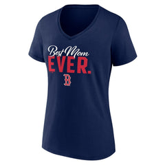 Boston Red Sox Women's Mother's Day V-Neck T-Shirt Navy