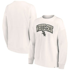 Chicago White Sox Women's Leopard Pullover Sweatshirt Cream