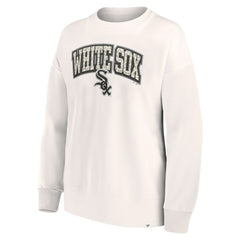 Chicago White Sox Women's Leopard Pullover Sweatshirt Cream