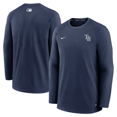 Tampa Bay Rays Authentic Collection Logo Performance Long Sleeve T-Shirt Navy | Nike