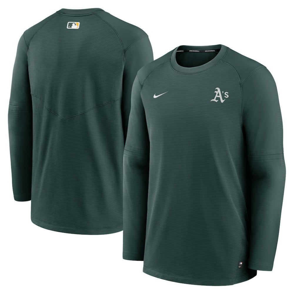 Athletics Authentic Collection Logo Performance Long Sleeve T-Shirt Green | Nike