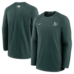 Athletics Authentic Collection Logo Performance Long Sleeve T-Shirt Green | Nike